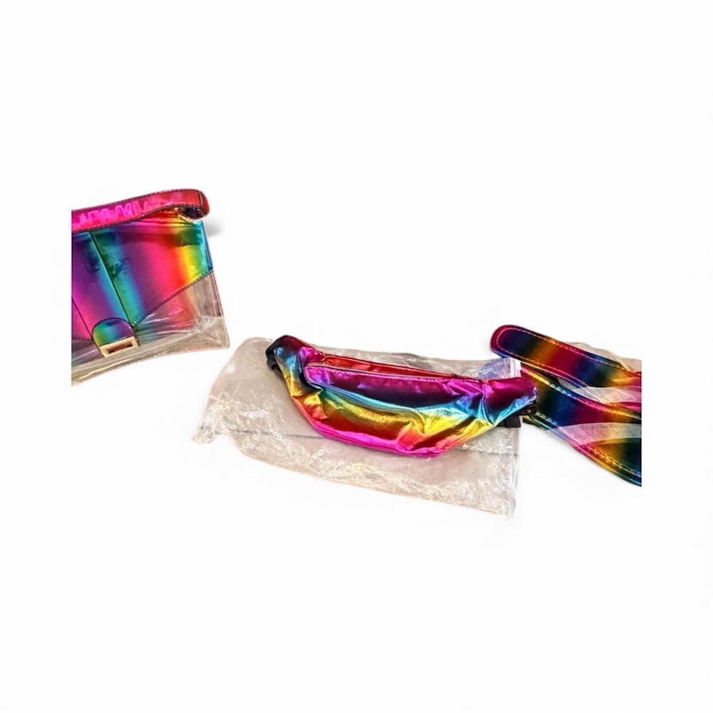 Rainbow Holographic Bag Set
